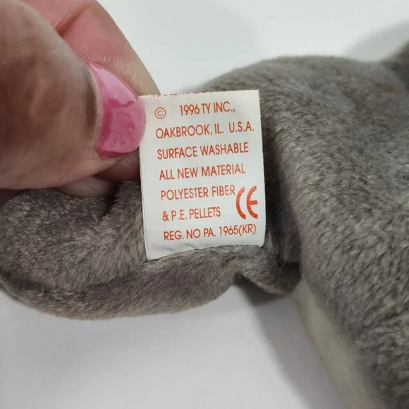 Ty Beanie Babies Mel Koala Bear Plush Stuffed Animal Toy Gray 8 in Hang Tag FLAW - Picture 6 of 11